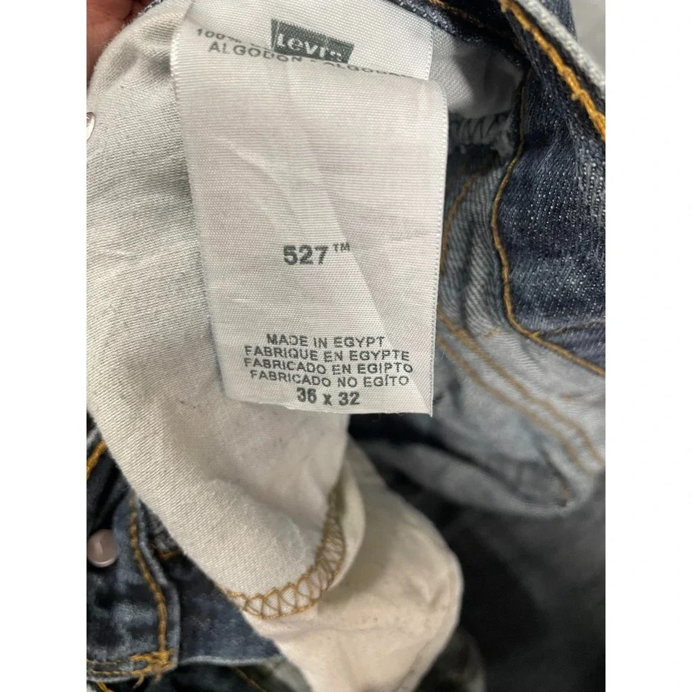 VTG Levis 527 Jeans Mens 36X32  Blue Medium Wash Denim Slim‎ Bootcut 100% Cotton